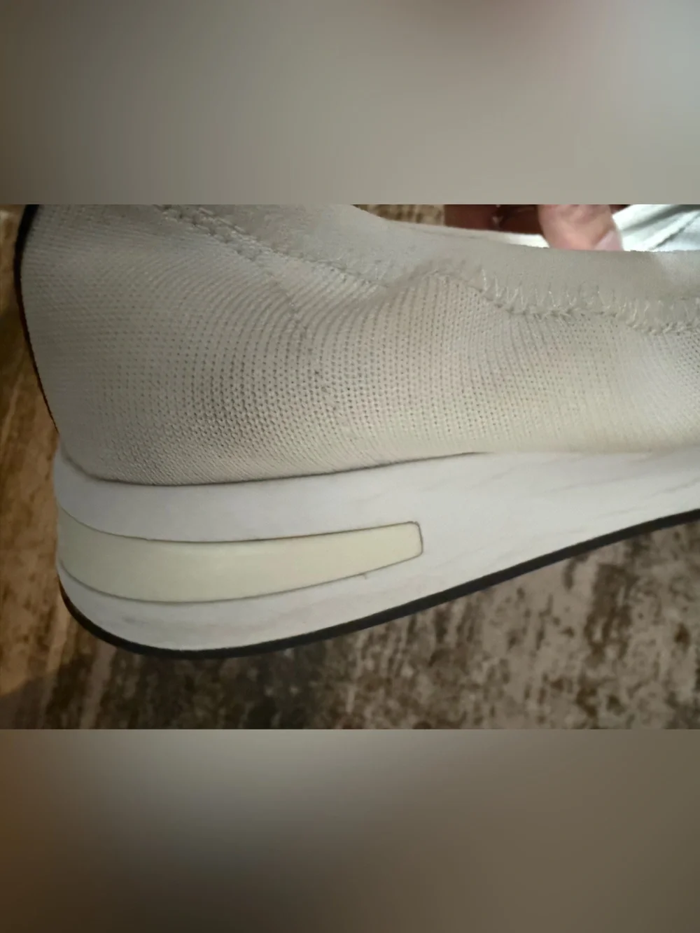 Michael Kors White Upton Ballet Slip-On Sneakers-logo at the heel (10-ladies) - Picture 9 of 12